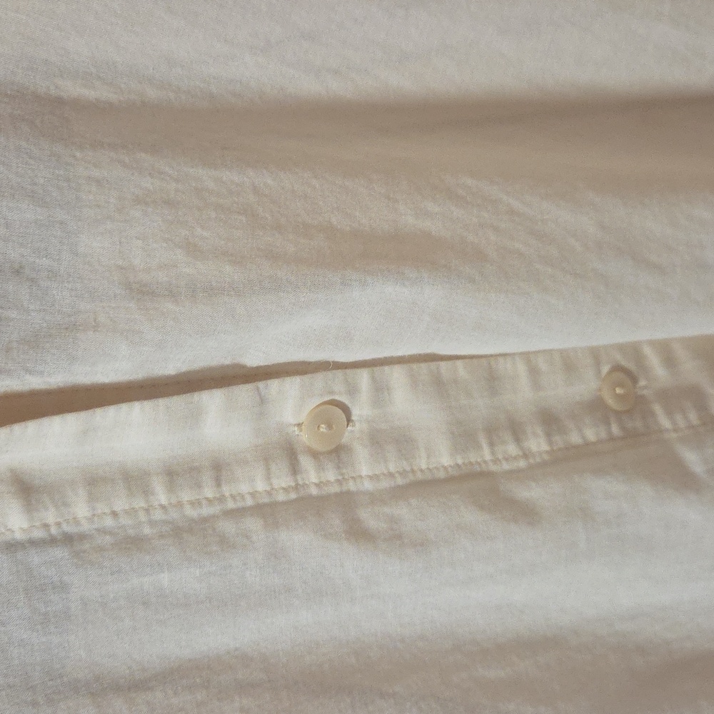Abercrombie & Fitch Cotton Cream Button-Down Short Sleeve Shirt Size M - Picture 3 of 8